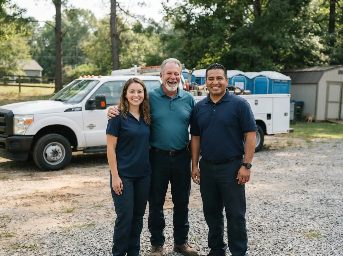 Blue Ridge Portable Toilets portable toilet rentals team in Morrisville, NC